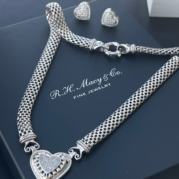 Diamonds Necklace in sterling silver - Picture 5 of 13